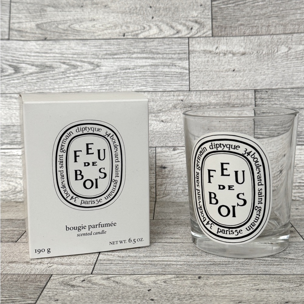 Diptyque Empty Glass Candle Jar Feu De Bois